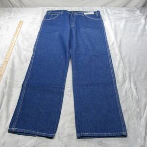 Dickies Jeans Mens 36x30 Carpenter Dark Wash Straight Rugged Bootcut Relaxed NEW